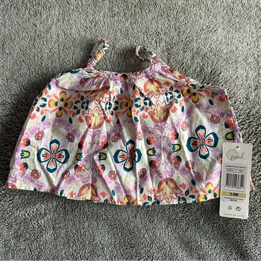 Peek Kids Cabana Print Tank Top Size 3-6 Months New